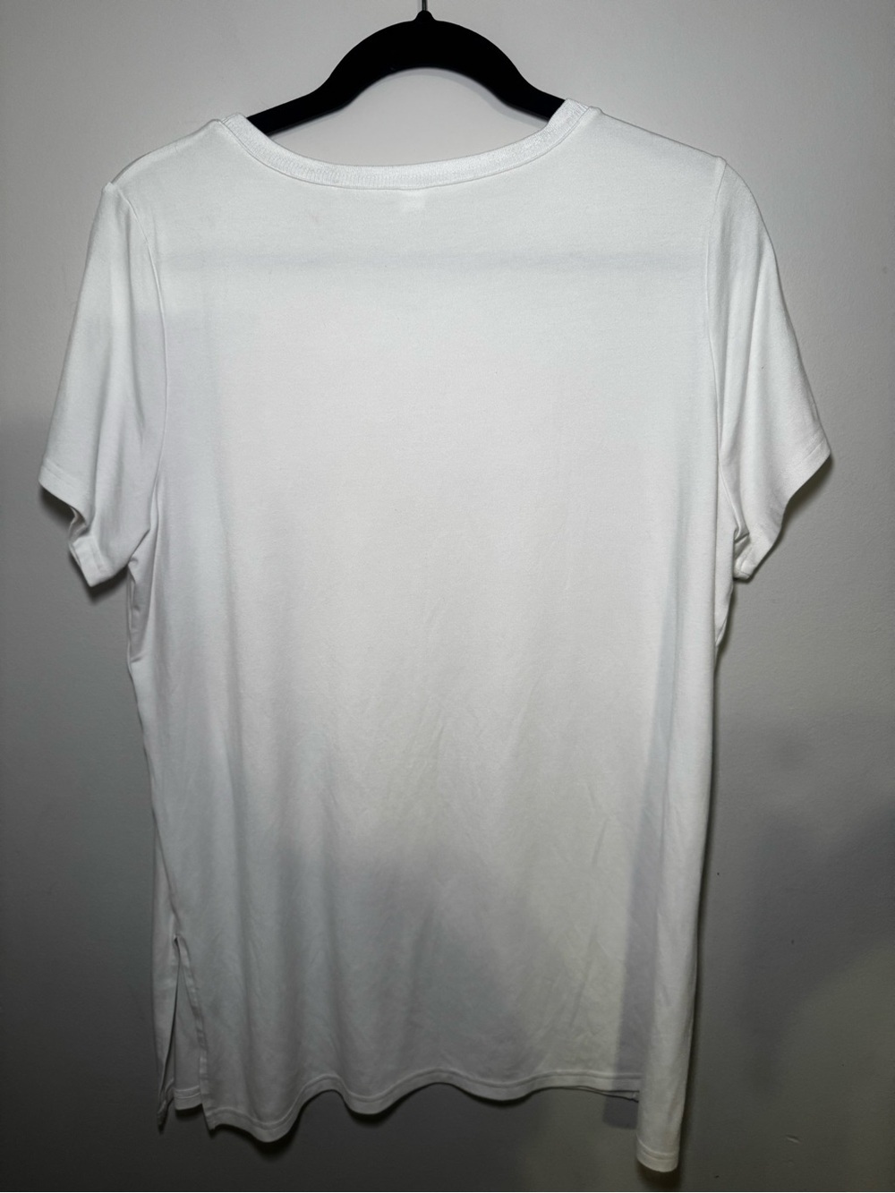 Spanx White Crew Neck Short Sleeve Shirt size XL - Picture 4 of 6